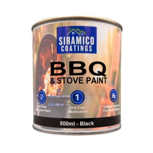 Siramico | Pintura para barbacoa y estufa | Alta temperatura a 1000°c | 500ml | Resistente al óxido - Imagen 1 de 9