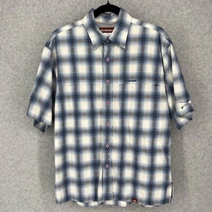 Simms Mens Fishing Button Up Shirt Size M Multicolor Outdoor Vented Casual Zippe - Picture 1 of 14