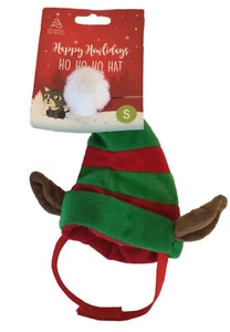 Pet World Happy Holidays Dog Hat Ho Ho Ho Size Small - Picture 1 of 2