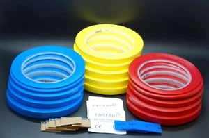Kit de 3M 471 Ruban Adhésif Vinyle de Masquage, Bleu, Rouge, Jaune + Outils - Picture 1 of 31