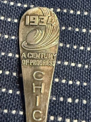 1934 Chicago Demi Worlds Fair Century of Progress Sterling Art Deco Watson (S378 - Image 1 of 4