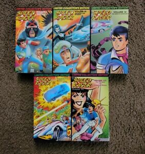Speed Racer Volume 1, 3, 4, 15, 19 Limited Collectors’ Edition VHS (1989) Lot