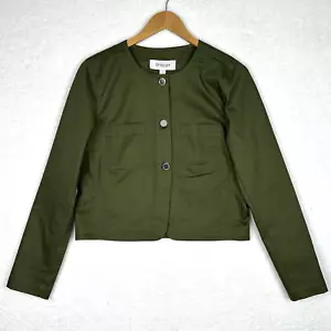 Derek Lam 10 Crosby Fatigue grün Utility Jacke Damen Medium kurz geschnitten neu mit Etikett $ 275 - Bild 1 von 14