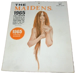 Calendario PIN UP The Maidens 1965 damas mayores humor divertido hecho en EE. UU. - Imagen 1 de 15