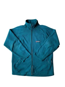 Vintage Berghaus Polartec Fleece Jacket Mens Large Green Outdoor Walking Hiking - Picture 1 of 11