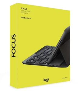 Logitech Focus iPad Case with Wireless Bluetooth Keyboard, For iPad Mini 4 Black - Picture 1 of 9