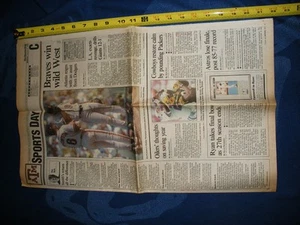 1993 NOLAN RYAN ASTROS RETIREMENT NEWSPAPER HOUSTON POST - OCTOBER 4 HALLOWEEN - Bild 1 von 9