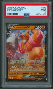Pokémon GO Conkeldurr V 040/078 PSA 9 Ultra Rare - Picture 1 of 2