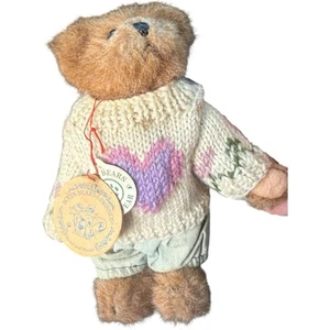 Boyds Collection Bailey Bear 7” Teddy With Sweet Heart Sweater Plush Stuffed - Picture 1 of 7