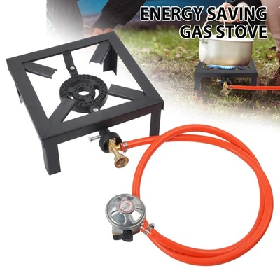 Cast Iron Gas Burner Ring Cast Iron Boiling LPG Cooker Catering Stove 8KW + Hose - Image 1 of 4