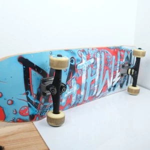Deathwish tabla de skate Thunder Trucks Bones ruedas completo spray azul rojo - Imagen 1 de 8