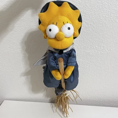 Bruja de Aplausos Lisa Simpson de Colección en Escoba Voladora con Gato Peluche Halloween Foto 1 de 4