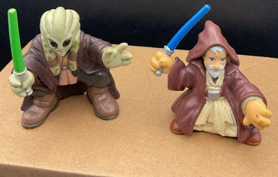 Hasbro Galactic Heroes Star Wars 2004 2" figuras Obi-Wan Kenobi Ben 2 kit Fisto Foto 1 de 2