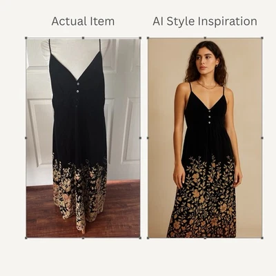 Whimsigoth Womens Velvet Dress XL Babydoll Floral Burnout Smocked Boho Black - Image 1 of 4