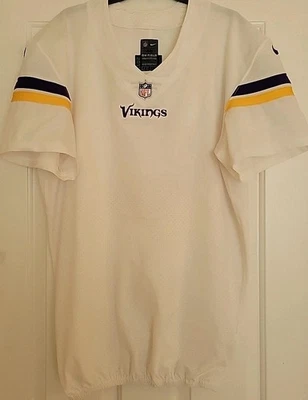 Camiseta deportiva 100 % auténtica 2017 Nike Minnesota Vikings Team emitida en juegos usada 46 L Foto 1 de 4