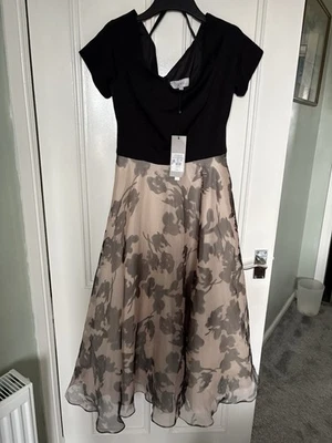 BNWT Ladies Stunning COAST black Organza Overlay Fit & Flare Occasion Dress 14 - Image 1 of 4