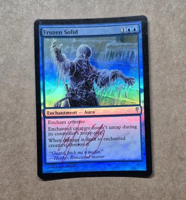 UNPLAYED SIGNED FOIL Coldsnap Frozen Solid RALPH HORSLEY MTG EDH CUBE NM - Image 1 of 2