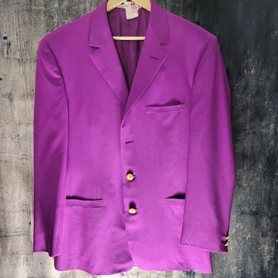 Miami 93 Gianni Versace Couture Fuchsia Jacket IT-50 Missing buttons/ Wear  - Image 1 of 4