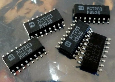 5x CD74ACT283M ACT283 Harris 74ACT283 surface mount Logic Adder & Subtractor  - Image 1 of 3