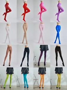 WOMEN'S CANDY COLOR OPAQUE PANTYHOSE STOCKINGS TIGHTS SEXY VELVET SLIMMING - Picture 1 of 39
