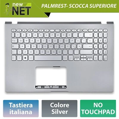 Palmrest con tastiera ITA compatibile con ASUS F509FL F509J F509JA Argento - Immagine 1 di 4