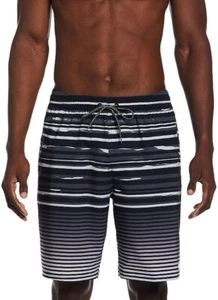 Nike Faded Stripe Breaker 9" Black Swim Trunks NESSD545-001 Men's Small MSRP $68 - Picture 1 of 3