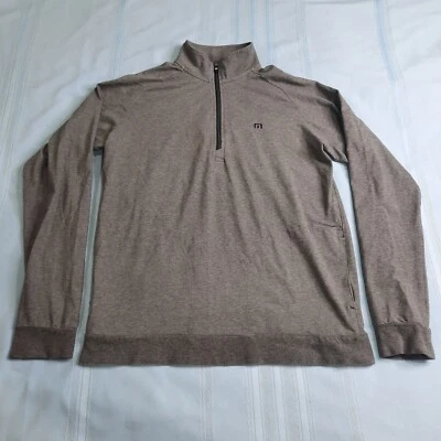 Travis Mathew Sweater Mens Medium Gray Performance Golf 1/4 Zip Pullover Casual - Image 1 of 4