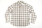 Original Weatherproof Vintage Xl Shitake Brown Button Front Shirt Mens Defect