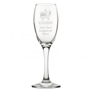 NO1 COUSIN SEKTFLÖTE GLAS CH11 GRAVUR PERSONALISIERT - Bild 1 von 2