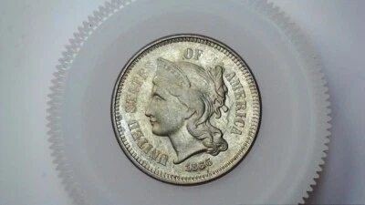 1866 3 Cent Nickel, Free Shipping. - Image 1 of 2