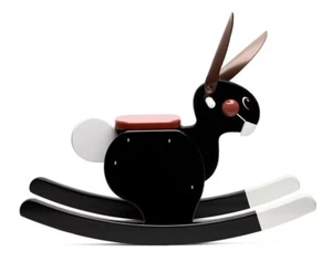 Playsam Kids Ride-on Rocking Rocker Rabbit Black 14448 NEW - Picture 1 of 2