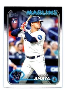 2024 Topps Jacob Amaya Miami Marlins RC - Picture 1 of 2