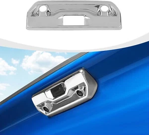 Chrome Silver Tailgate Handle Cover Trim Fits 19-24 Silverado Sierra 1500 2500 - Picture 1 of 7
