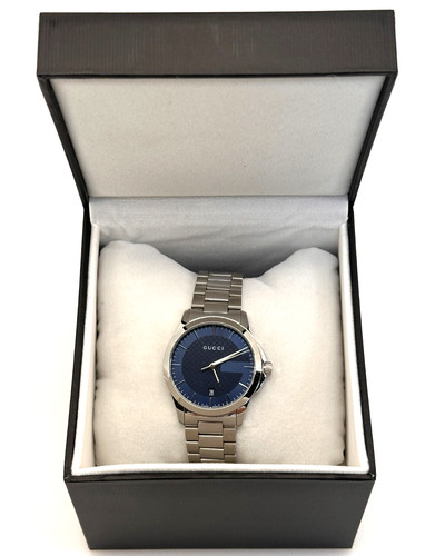 Orologio Unisex Gucci G Timeless 38mm Quadrante Blu Acciaio YA126440