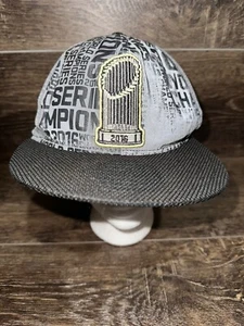 Chicago Cubs New Era 2016 World Series 9fifty Hat Cap SnapBack Black Gray Trophy - Picture 1 of 10