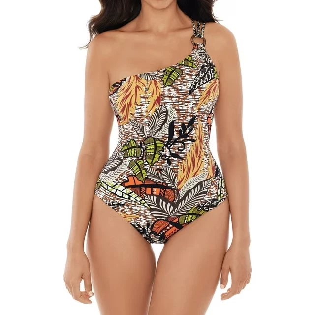 Skinny Dippers L3046 Wurley Triple Sec One Shoulders One-Piece Swimsuit Size L