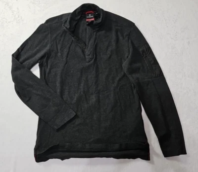Suéter Victorinox Hombre M 1/4 Cremallera Pullover Gris Manga Larga Algodón Foto 1 de 4