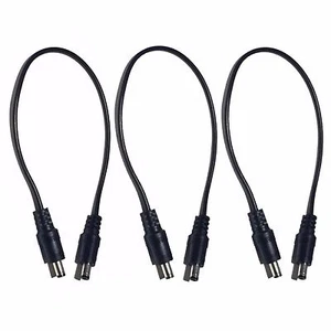 Paquete de 3 cables de alimentación de CC de 12" macho a macho de 1' pie 5,5 mm X 2,1 mm barril ladrillo de CC - Imagen 1 de 2