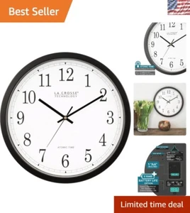 Large 14" Wall Clock - Modern Design with Automatic Daylight Saving Feature - Picture 1 of 8