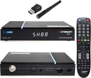 ►OCTAGON SX88 V2 4K UHD S2+IP 1xDVB-S2 E2 Linux Sat Receiver + 600Mbit WLAN - Bild 1 von 7