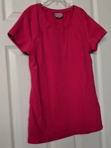 Danskin Now Tee Shirt Top S Small 4-6 Raglan Short Sleeve Pink Smoking Hot - Picture 1 of 12