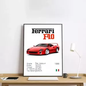 Ferrari F40 Poster ( 30x40cm No Frame ) - Picture 1 of 6