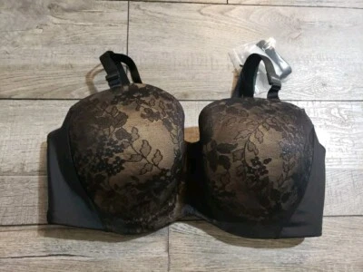 Curvy Couture Women's Smooth Strapless Multi-Way Bra, Underwired 1211, Sz 38DDD  - Image 1 of 4