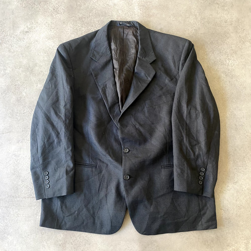 Burberrys Blazer Uomo 48 Lana Vintage Designer Cappotto Monopetto Nero