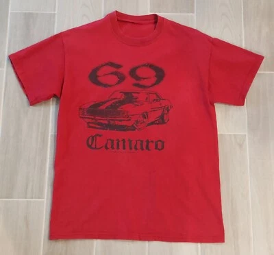 Camiseta masculina 69 Camaro tamanho grande vermelha estampa gráfica Next Inc - Imagem 1 de 4