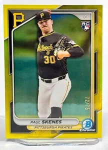 2024 Bowman Chrome #31 | Paul Skenes Rookie Yellow Refractor -Color Match /75 🔥 - Picture 1 of 2