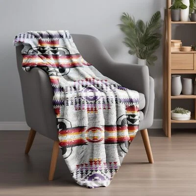 Plush Southwestern Blanket, Soft Aztec Throw with 10 Reversible Color Options - Image 1 of 3
