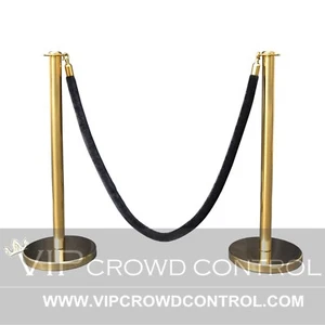 SEILROHR SET, 2 FLAT TOP PFOSTEN, GOLD POLIERT & 1 SEIL - Bild 1 von 5