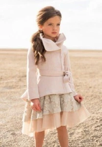 Joyfolie Mia Joy Girls 7 Joanna Jacket Blush Pale Pink High-Low DRY CLEANED - Picture 1 of 11