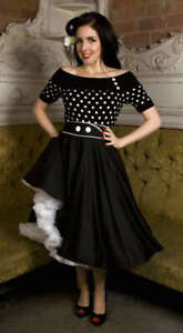 NEW Off The Shoulder Top - Polka Dot 50s Rockabilly Top - UK 6 & 8 - Very Pretty